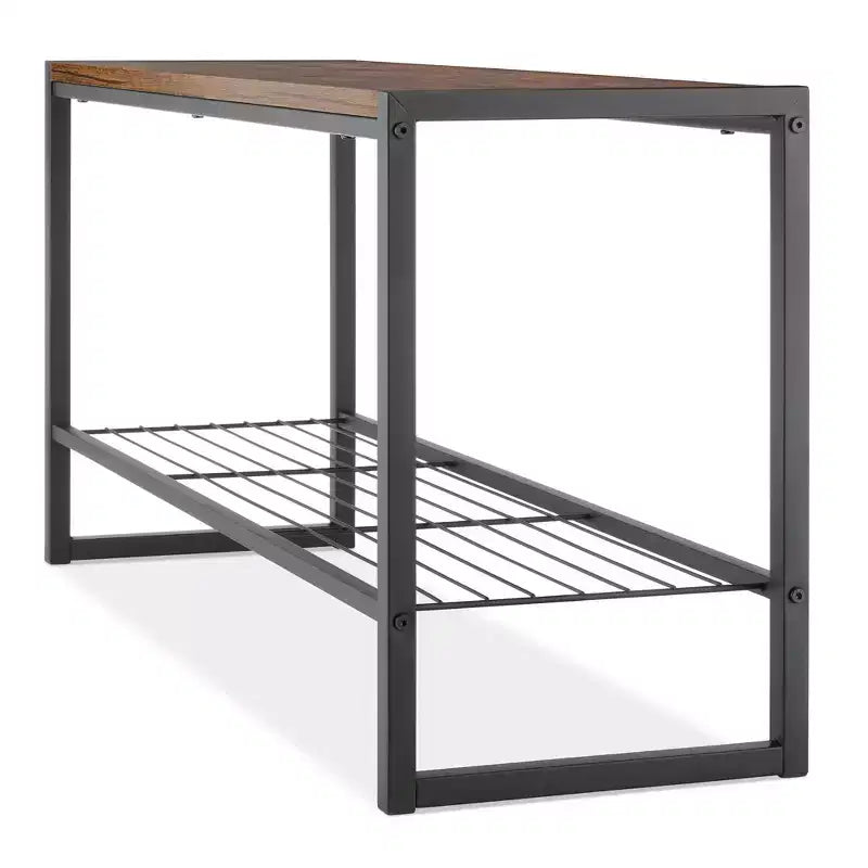 Modern Industrial Entry Bench Black