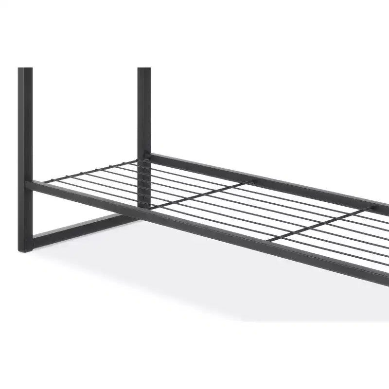 Modern Industrial Entry Bench Black