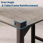 Dining Table Set for 2 w/Counter Height Table & 2 Upholstered Stools,3-Pcs Kitchen Table Set with Corner Protector,for Kitchen Room,Apartment,Pub