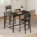 Dining Table Set for 2 w/Counter Height Table & 2 Upholstered Stools,3-Pcs Kitchen Table Set with Corner Protector,for Kitchen Room,Apartment,Pub