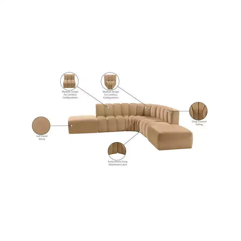Arc Velvet Modular Sofa