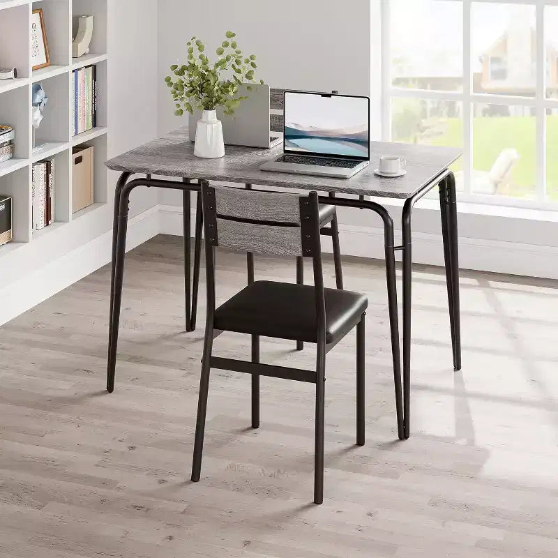 Dining Set for 4, Kitchen Table with 4 Upholstered Chairs, 5 PCS Small Dining Table Set, Dining Room Table for Kitchen Dining Room