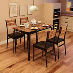 Dining Set for 4, Kitchen Table with 4 Upholstered Chairs, 5 PCS Small Dining Table Set, Dining Room Table for Kitchen Dining Room