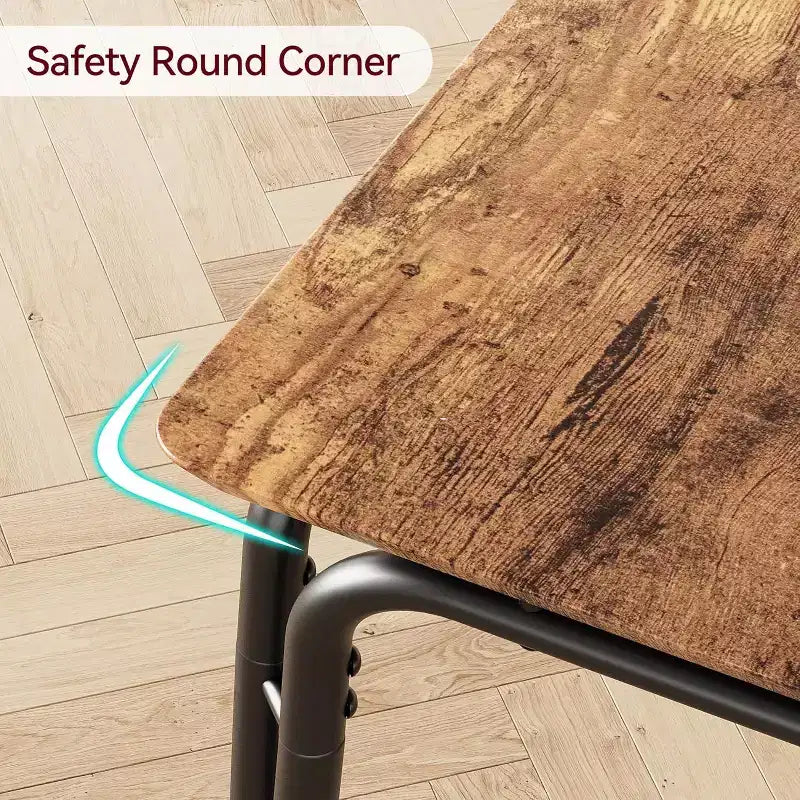 Dining Set for 4, Kitchen Table with 4 Upholstered Chairs, 5 PCS Small Dining Table Set, Dining Room Table for Kitchen Dining Room
