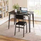 Dining Set for 4, Kitchen Table with 4 Upholstered Chairs, 5 PCS Small Dining Table Set, Dining Room Table for Kitchen Dining Room