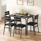 Dining Set for 4, Kitchen Table with 4 Upholstered Chairs, 5 PCS Small Dining Table Set, Dining Room Table for Kitchen Dining Room