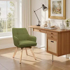 Wood and Fabric Accent Dining Chair, Set of 2