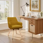 Wood and Fabric Accent Dining Chair, Set of 2