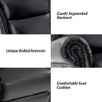 Genuine Leather Manual Swivel Glider Recliner Set of 2