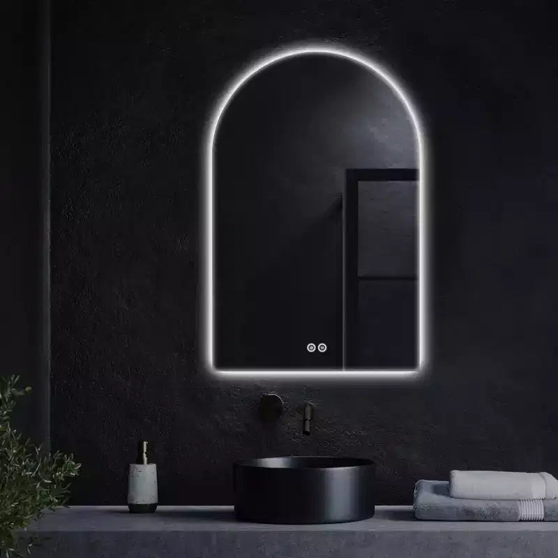 Arched Aluminum Alloy Bathroom Mirror