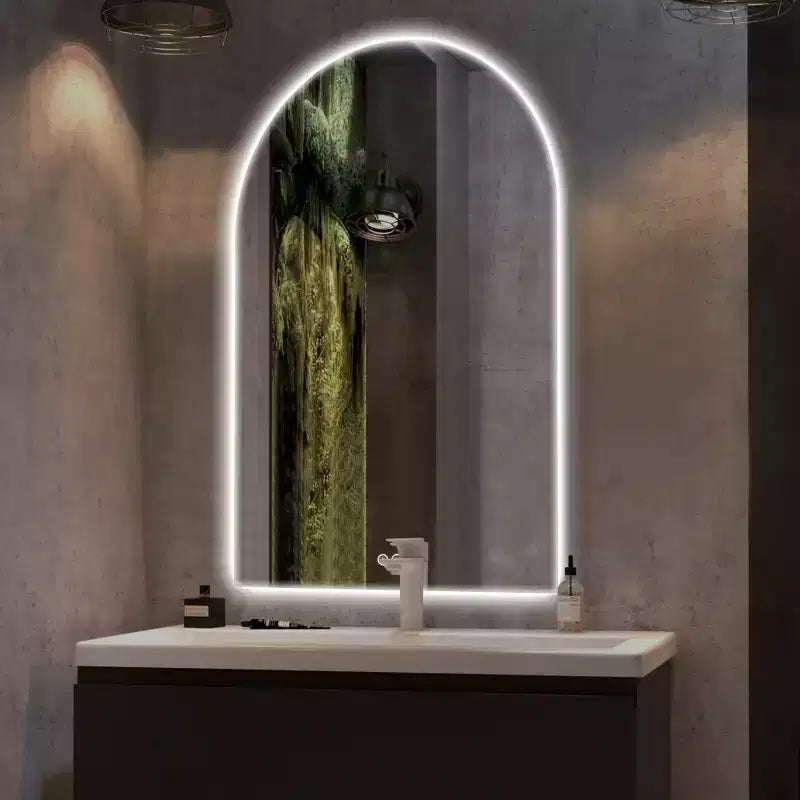Arched Aluminum Alloy Bathroom Mirror
