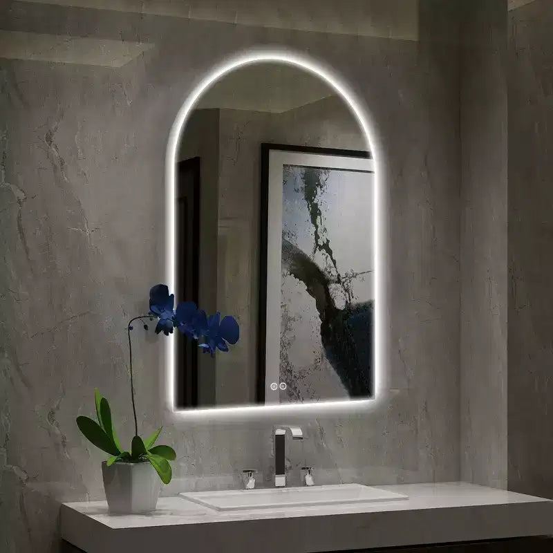Arched Aluminum Alloy Bathroom Mirror