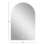 Arched Aluminum Alloy Bathroom Mirror