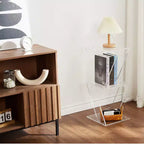 Acrylic Bookshelf,3-Tier Tree Design, Clear Bookcase for Living Room, Office, Bedroom Display Organizer