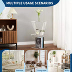 Acrylic Bookshelf,3-Tier Tree Design, Clear Bookcase for Living Room, Office, Bedroom Display Organizer