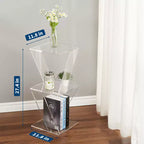 Acrylic Bookshelf,3-Tier Tree Design, Clear Bookcase for Living Room, Office, Bedroom Display Organizer