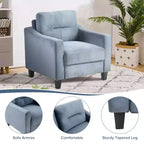 Velvet Upholstered Single Sofa Chair