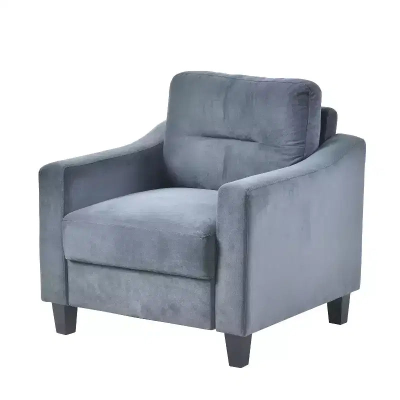 Velvet Upholstered Single Sofa Chair