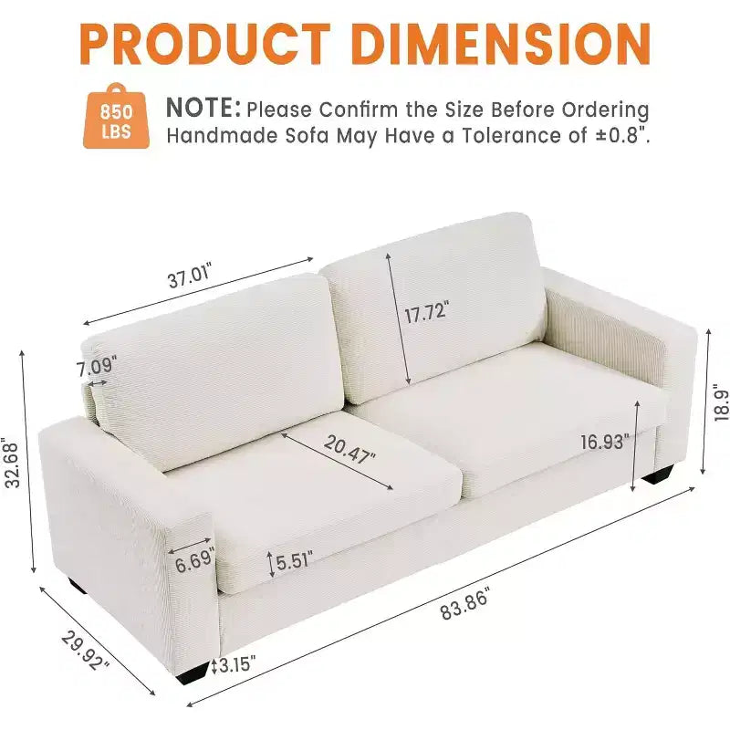 Modern Corduroy Sofa