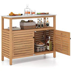 Patio Wood Storage Cabinet