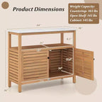 Patio Wood Storage Cabinet