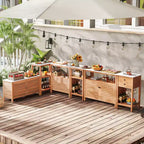 Patio Wood Storage Cabinet