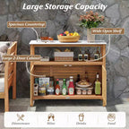 Patio Wood Storage Cabinet
