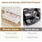 Vintage White French-Style Vertical 3-Drawer Fits Multi-Scenes Like Bedrooms, Hallways & Entryways