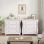 Vintage White French-Style Vertical 3-Drawer Fits Multi-Scenes Like Bedrooms, Hallways & Entryways