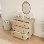 Vintage White French-Style Vertical 3-Drawer Fits Multi-Scenes Like Bedrooms, Hallways & Entryways