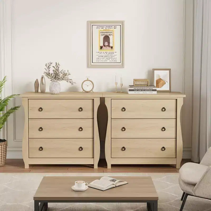 Vintage White French-Style Vertical 3-Drawer Fits Multi-Scenes Like Bedrooms, Hallways & Entryways