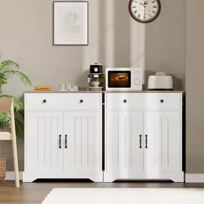 Modern Buffet Cabinet with Storage, 29.5 Coffee Bar Cabinet with Adjustable Shelf