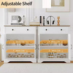 Modern Buffet Cabinet with Storage, 29.5 Coffee Bar Cabinet with Adjustable Shelf