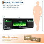 Fireplace TV Stand w/36 Fireplace, 70 LED Entertainment Center w/ Fireplace for TVs Up to 80, Modern Wood TV Media with Storage Cabinets for Home