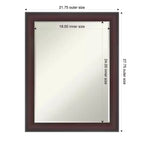 Grand Narrow Half-Inch-Bevel Framed Bathroom Vanity Wall Mirror
