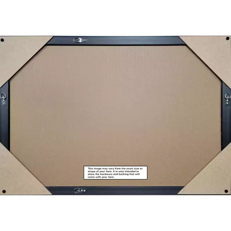 Grand Narrow Half-Inch-Bevel Framed Bathroom Vanity Wall Mirror
