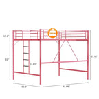 Queen Loft Bed with Flat Rungs