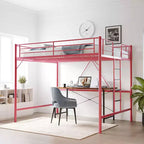 Queen Loft Bed with Flat Rungs