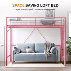 Queen Loft Bed with Flat Rungs