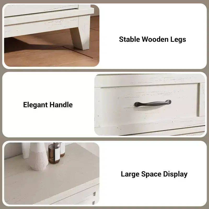 6-Drawer Double Dresser for Bedroom,Traditional Furniture, Wide Chest Storage