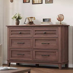 6-Drawer Double Dresser for Bedroom,Traditional Furniture, Wide Chest Storage