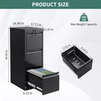 3-Drawer Vertical File Cabinet