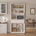 Kitchen Pantry Cabinet, 70 in Tall Pantry Storage Cabinet with Countertop, Doors and Drawer, Freestanding Cupboard for Dining Room, Living Room