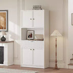 Kitchen Pantry Cabinet, 70 in Tall Pantry Storage Cabinet with Countertop, Doors and Drawer, Freestanding Cupboard for Dining Room, Living Room