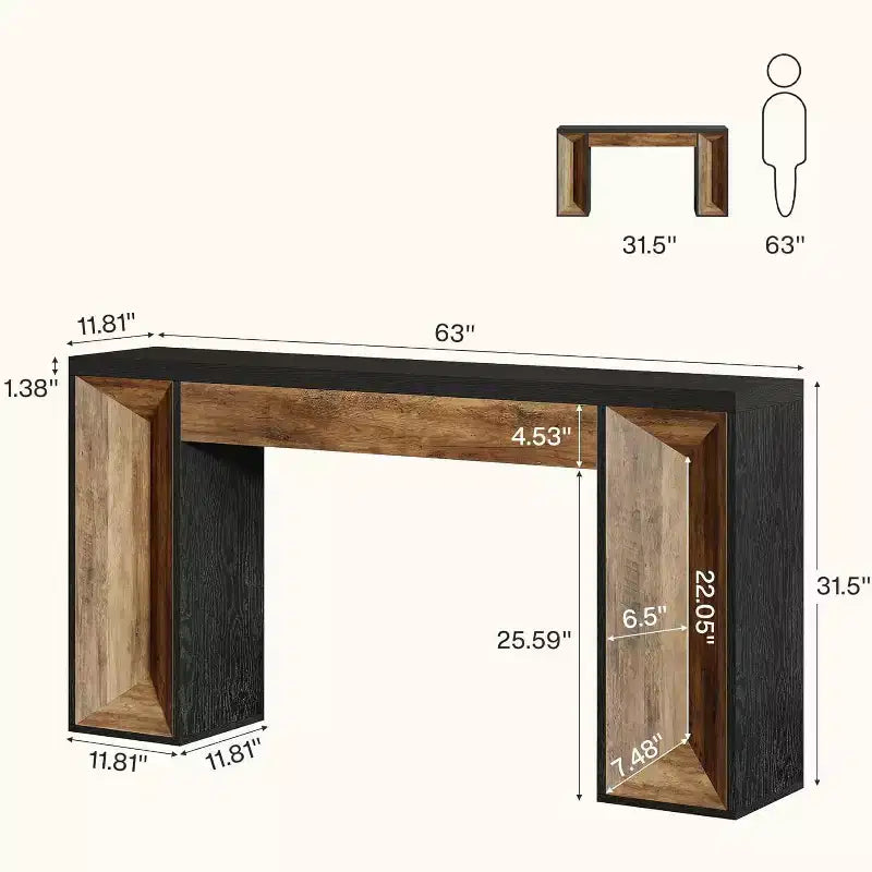 63 Farmhouse Console Table