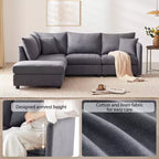 90x80 Modern L-Shaped 5-Seater Sectional Sofa