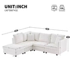 90x80 Modern L-Shaped 5-Seater Sectional Sofa