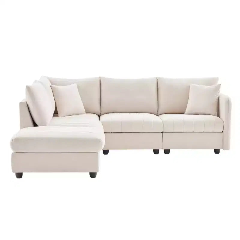 90x80 Modern L-Shaped 5-Seater Sectional Sofa