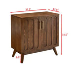Modern Sideboard Cabinet with 2 Door, Buffet Cabinet with Adjustable Shelves Hard Wood Legs, Storage Cabinet