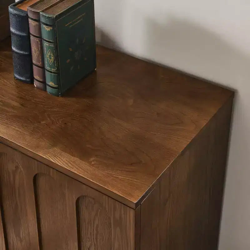Modern Sideboard Cabinet with 2 Door, Buffet Cabinet with Adjustable Shelves Hard Wood Legs, Storage Cabinet